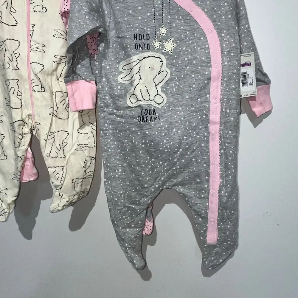 Gerber Baby‎ Girl's Multicolor One Piece Bodysuits Size 0-3 Months NWT Set of 4